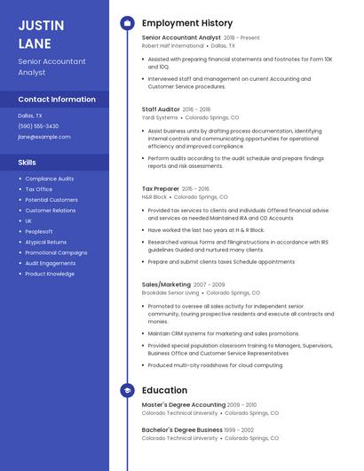 Resume example 5