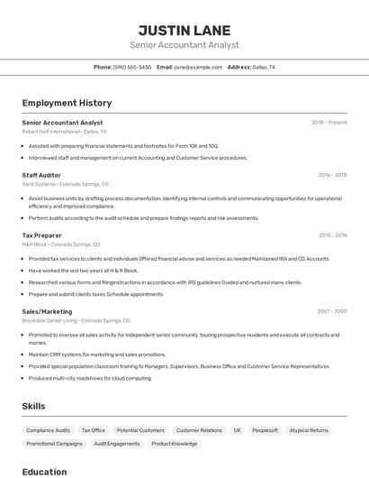 Resume example 2