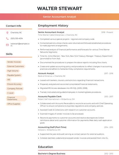 Resume example 3