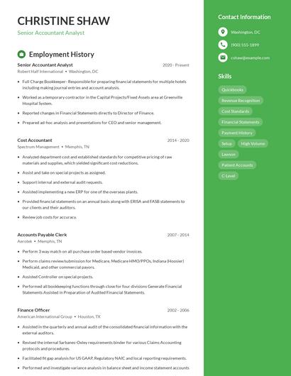 Resume example 4