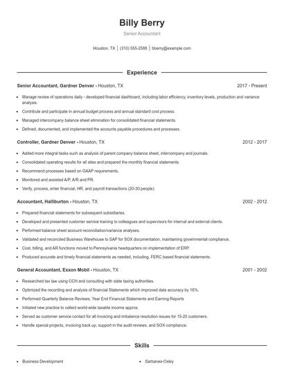 Resume example 1