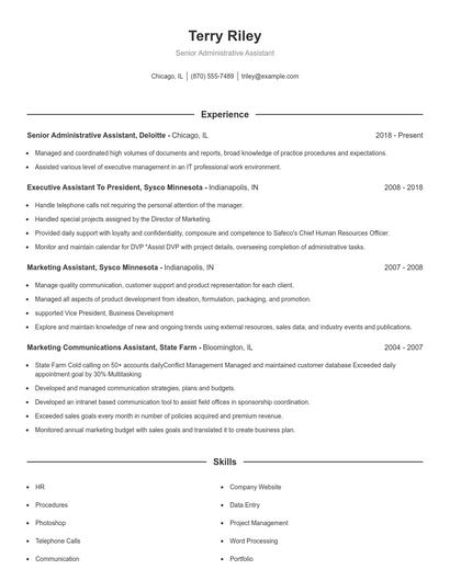 Resume example 1