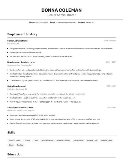 Resume example 2