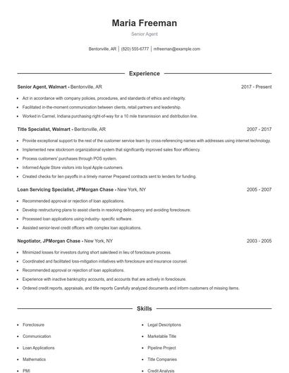 Resume example 1