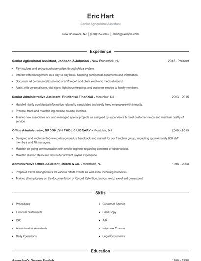 Resume example 1