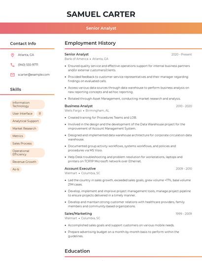Resume example 3