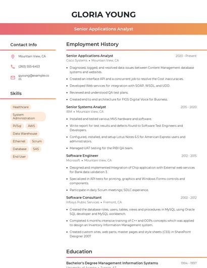Resume example 3