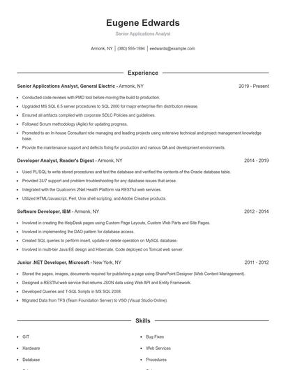 Resume example 1