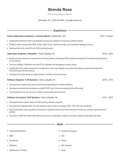 Resume example 1