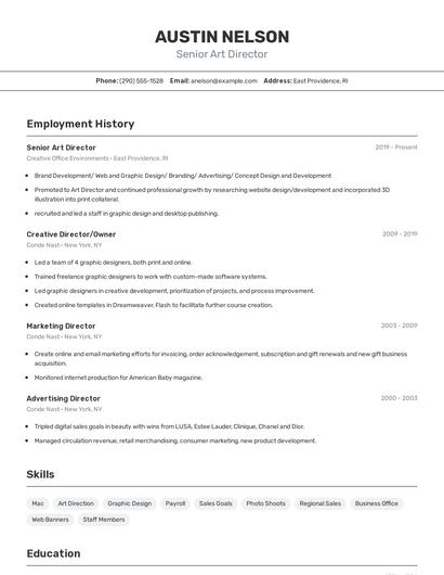 Resume example 2