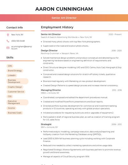 Resume example 3