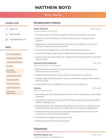 Resume example 3