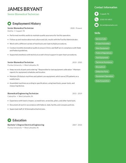 Resume example 5