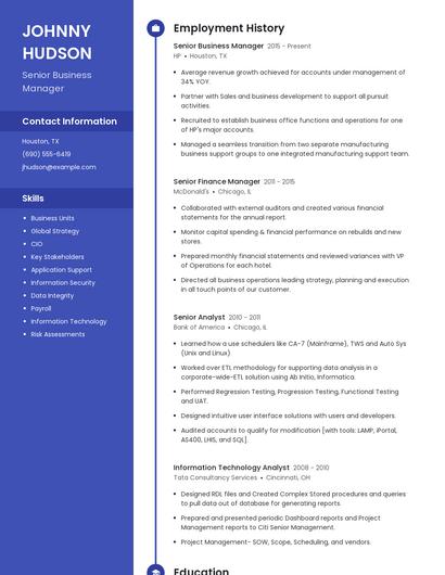 Resume example 4