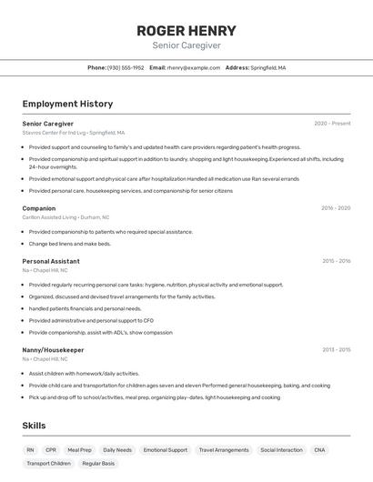 Resume example 2