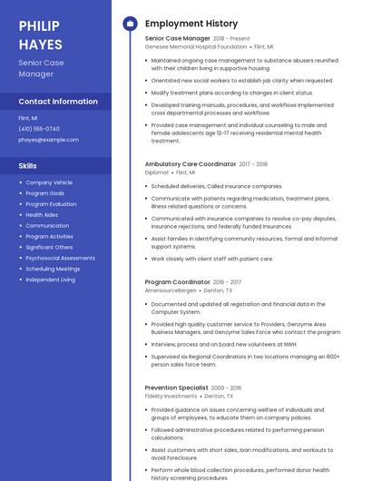 Resume example 4