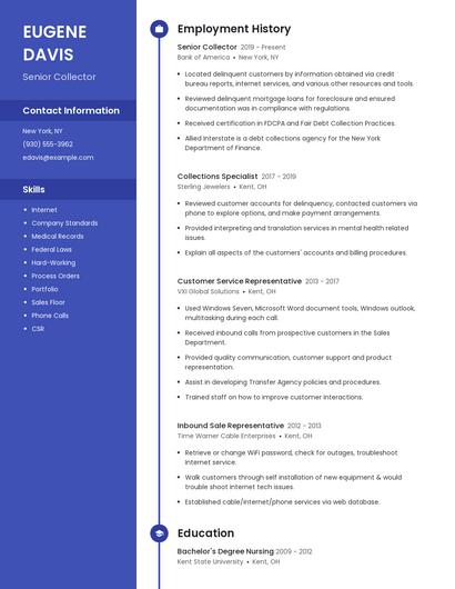 Resume example 4