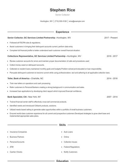 Resume example 1