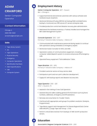 Resume example 4