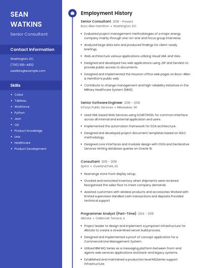 Resume example 5