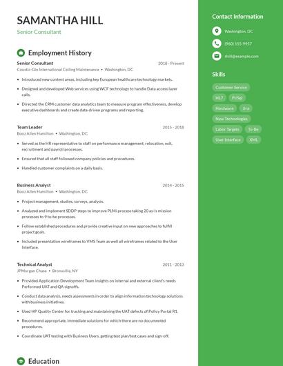 Resume example 4