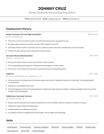 Resume example 2