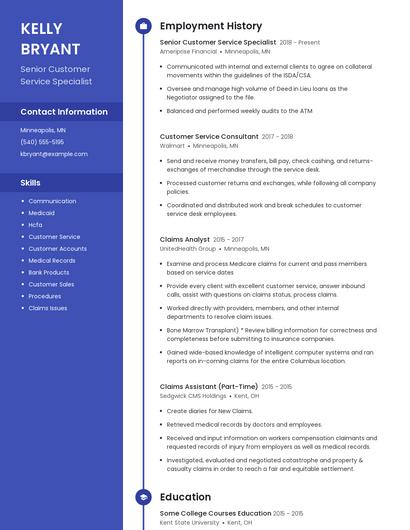 Resume example 5