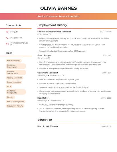 Resume example 3