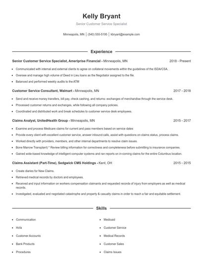 Resume example 1