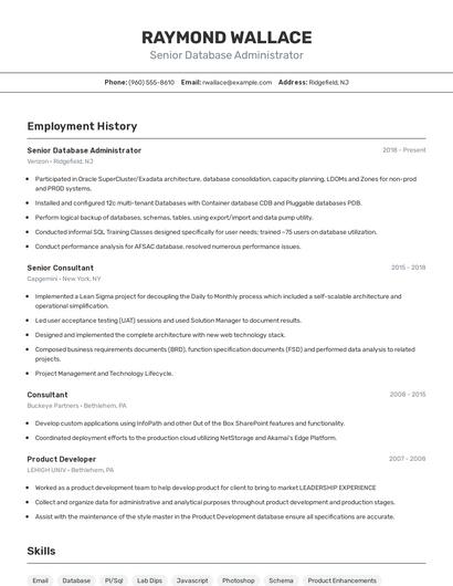 Resume example 2