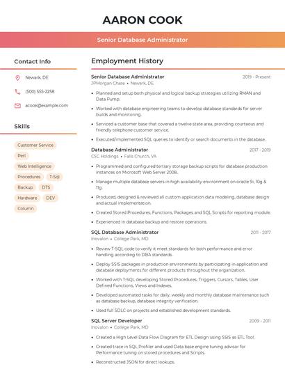 Resume example 3