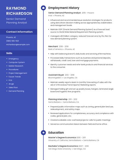 Senior Demand Planning Analyst Resume