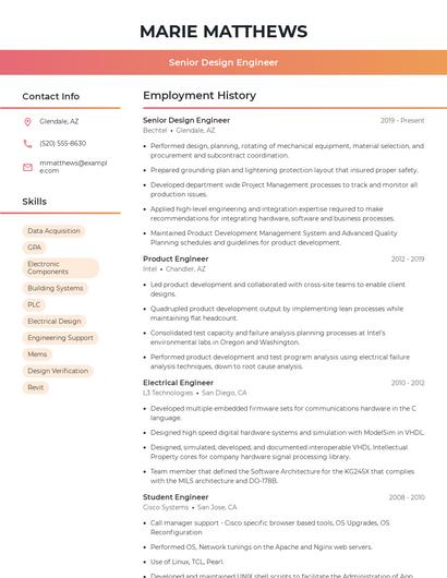 Resume example 3