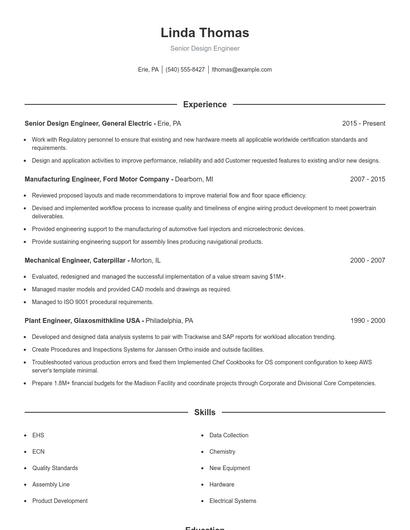 Resume example 1