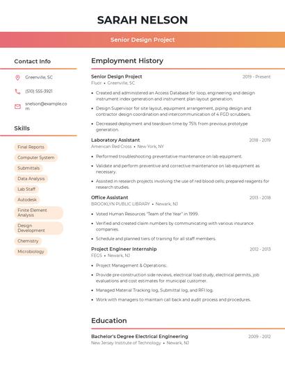 Resume example 3