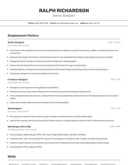 Resume example 2