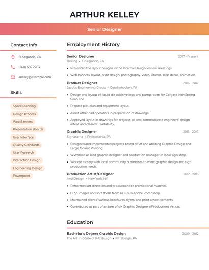 Resume example 3