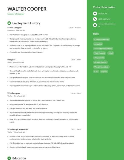 Resume example 5