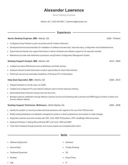 Resume example 1