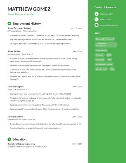 Resume example 5