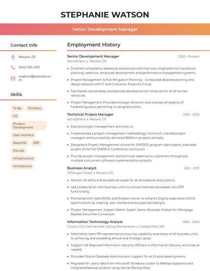 Resume example 3