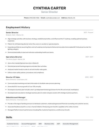 Resume example 2