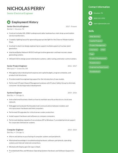 Resume example 4