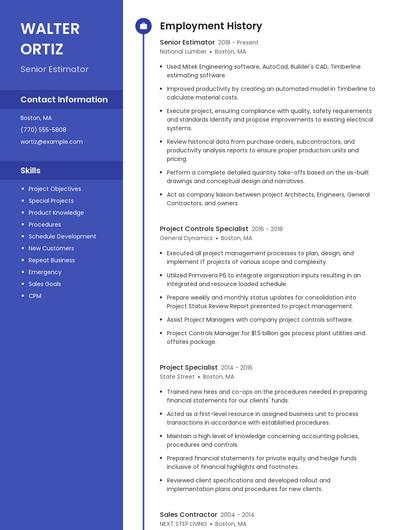 Resume example 5