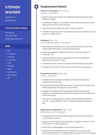 Resume example 5