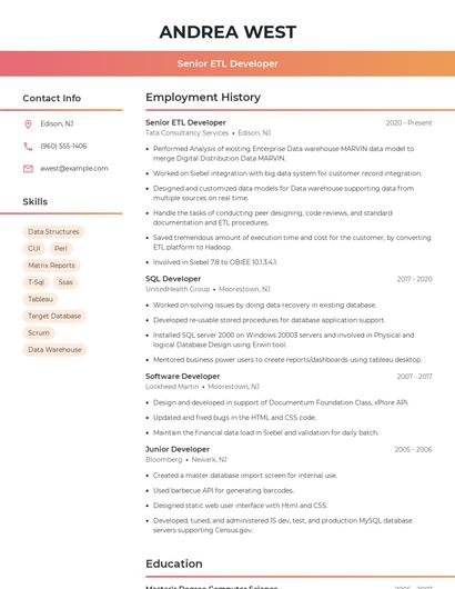 Resume example 3