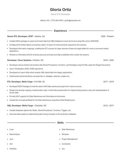Resume example 1