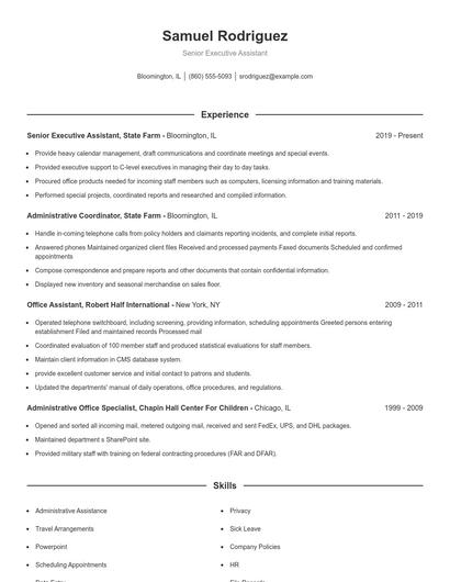 Resume example 1