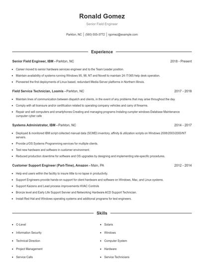 Resume example 1
