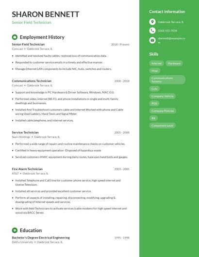 Resume example 5